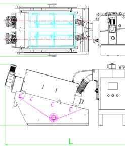sơ đồ máy ép bùn trục vít